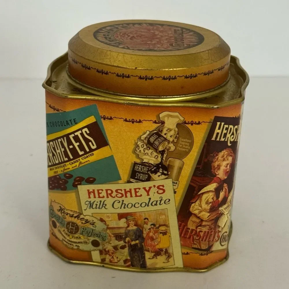 vintage 1995 Hershey's Chocolate Edition #3 collectible metal tin canister EMPTY